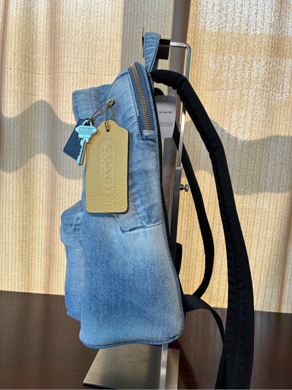 Coach Taylor Small Backpack in Loved Denim NWT - Picture 3 of 10